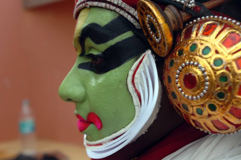 Kathakali artiste from Kerala performing a tourism promotion event in Dubai
