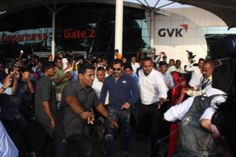 Actor Salman Khan arrives at Mumbai Airport in Mumbai