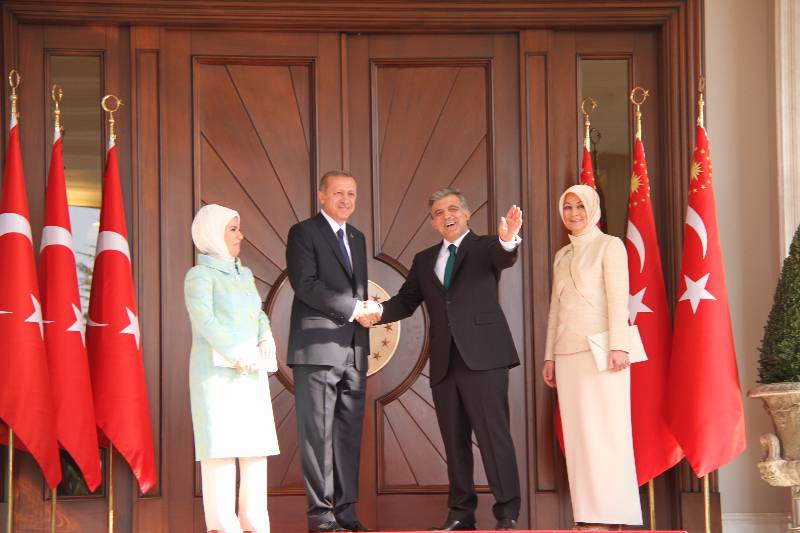 FILe PIC:  Turkey's former president Abdullah Gul (2nd R) and with President Recep Tayyip Erdogan (2nd L)  and wife