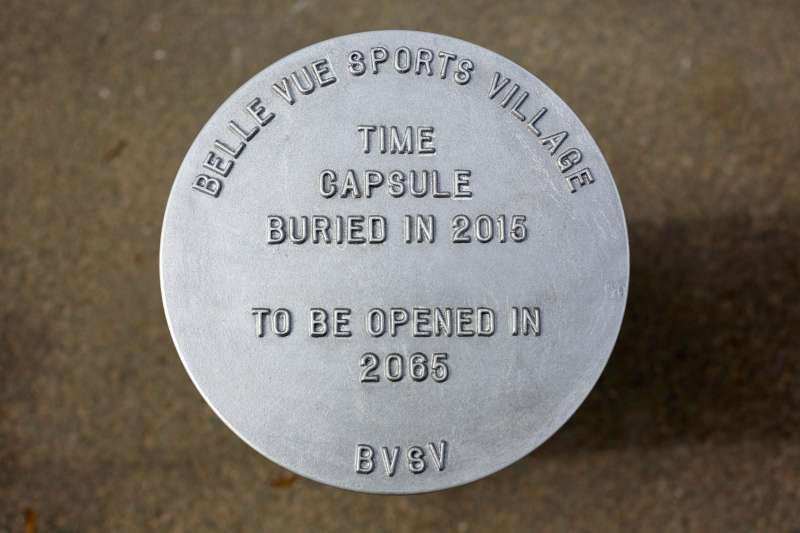 Manchester buries a time capsule on the start line of the new National Speedway Stadium