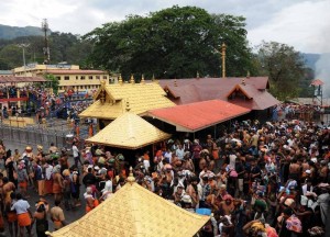 Devotees throng the Lord Ayyappa temple in Sabarimala on Dec. 07, 2013. (Photo: IANS)