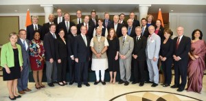 US Congressional delegation calls on Prime Minister Narendra Modi in New Delhi (Photo: IANS/PIB)