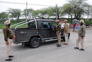 Attari: Punjab police personal send back to tourist visiting Beating The Retreat ceremony at Attari-Wagah Border due to Coronavirus (COVID-19) alert on March 7, 2020. (Photo: IANS)