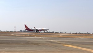 Bengaluru: The South Runway marked its first landing with the arrival of SpiceJet flight SG497 with all regulatory clearances, the South Runway is now equipped to handle both arrivals and departures. BIAL is working with various stakeholders to commence rehabilitation project of the North Runway (old runway), in Bengaluru on March 19, 2020. (Photo: IANS)