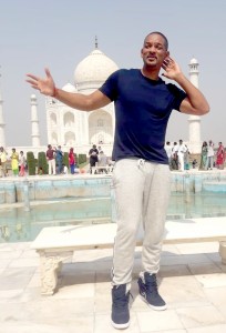 Agra: Actor Will Smith visits the Taj Mahal in Agra on Oct 10, 2018. (Photo: IANS)