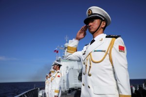 ST. PETERSBURG, July 29, 2019 (Xinhua) -- Sailors in full dress line up on the deck of Chinese missile destroyer Xi'an during the military parade marking Russia's Navy Day on the sea near Kronshtadt islet off the shore of St. Petersburg, Russia on July 28, 2019. Chinese missile destroyer "Xi'an" of the 32nd Chinese naval escort fleet participated in a military parade here marking Russia's Navy Day on Sunday. (Photo by Li Hao/Xinhua/IANS)
