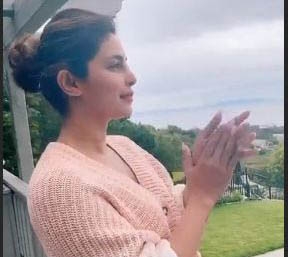Actress Priyanka Chopra Jonas is currently not in India, but she also participated in PM Narendra Modi's Janata Curfew clapping initiative from her home in US. Taking to her Instagram Story, Priyanka posted a video in which she is seen clapping for those who are working round the clock to save lives from coronavirus.