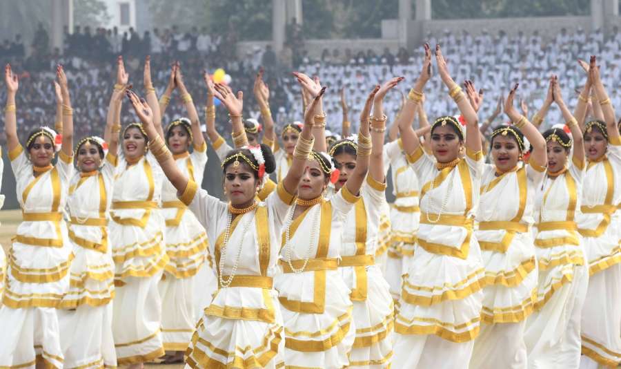 New Delhi: Artists perform during Republic Day celebrations organised by Delhi Government at Chhatrasal Stadium in New Delhi on Jan 25, 2017. (Photo: IANS) by .