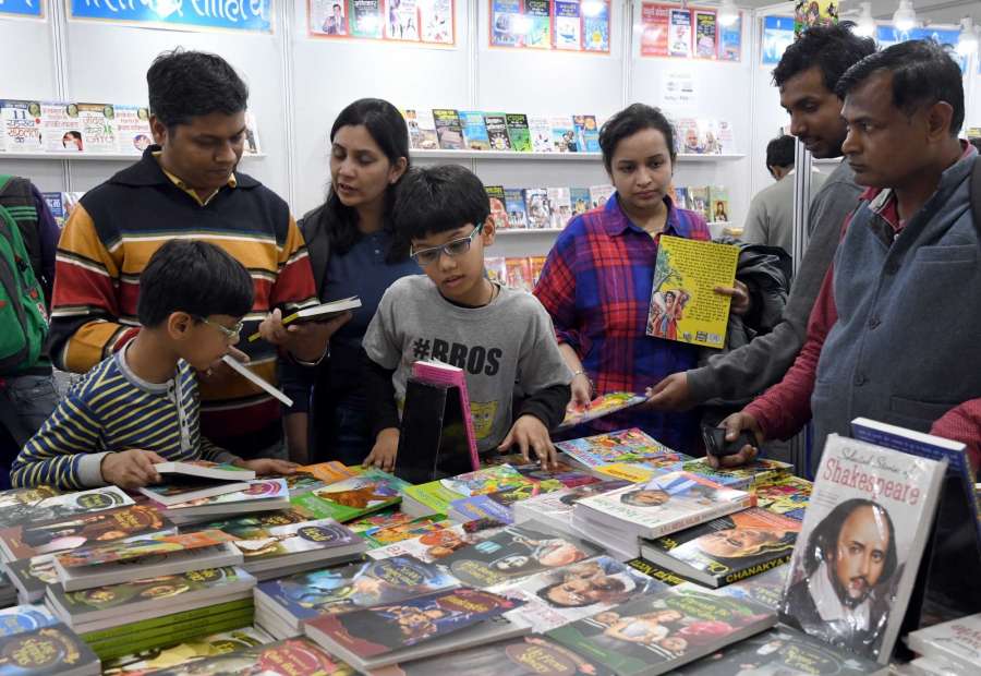 New Delhi: People visit 60th World Book Fair in New Delhi, on Jan 8, 2017. (Photo: IANS)