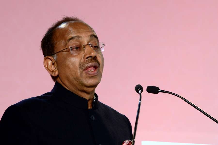 Bengaluru: Union Minister for Youth Affairs and Sports Vijay Goel with Union Minister State for External Affairs VK Singh, Vice President of Suriname, Michael Ashwin Adhin, Karnataka state ministers R. V. Deshpande and Priyanka M Kharge at the inauguration of Youth Pravasi Bharatiya Divas being held in Bengaluru on Jan. 7, 2017. (Photo: IANS)