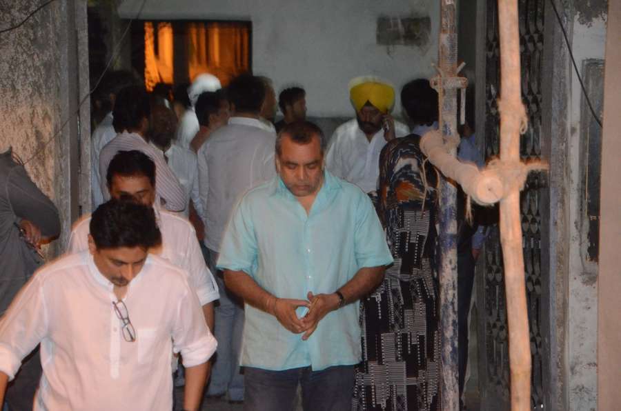 Mumbai: Actor Paresh Rawal at the funeral of actor Om Puri in Mumbai on Jan 6, 2017. Om Puri who passed away after a massive heart attack. (Photo: IANS)