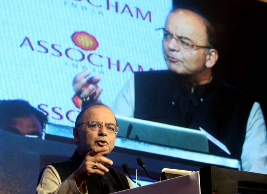 New Delhi: Union Finance Minister Arun Jaitley attends the 96th Annual Session of ASSOCHAM at Taj Palace in New Delhi, on Feb 9, 2017. (Photo: IANS) by . 