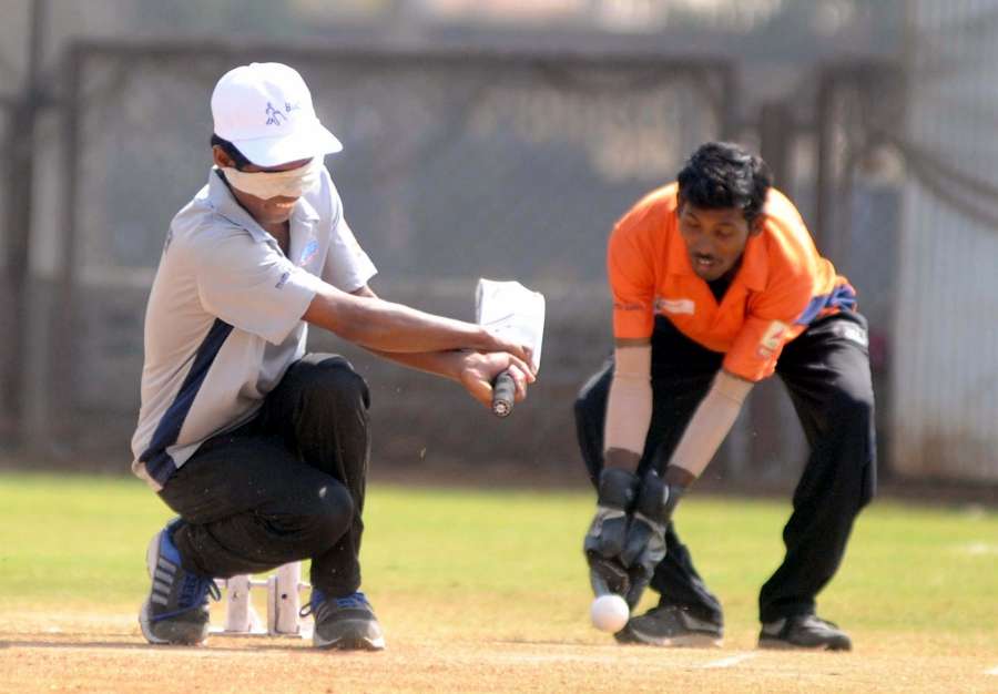 Mumbai: Players of Maharashtra and Madhya Pradesh in action during a Blind Cricket tournament at Wilson Gymkhana in Mumbai, on Jan 11, 2017. (Photo: IANS) by . 