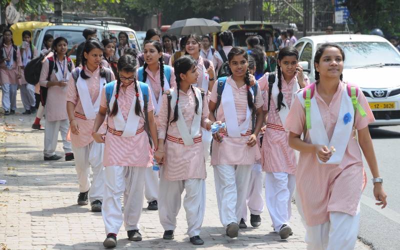 New Delhi: School students enjoy themselves as summer vacations commence from 11th May 2016 in Delhi schools; on May 10, 2016. (Photo: IANS) by . 
