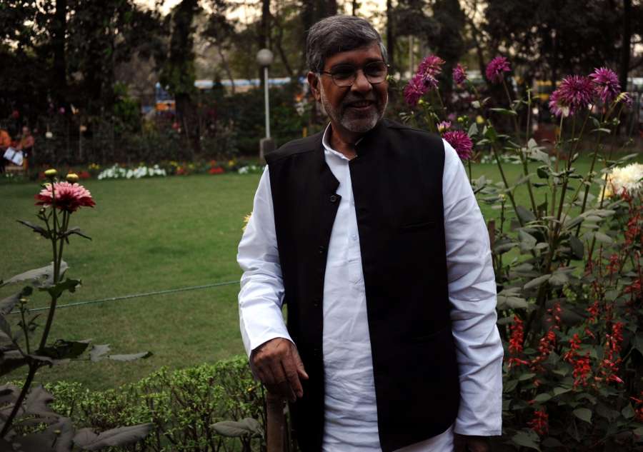 Kolkata: Nobel Laureate Kailash Satyarthi during a press conference in Kolkata on Feb 20, 2016. (Photo: IANS) by . 
