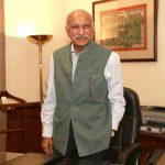New Delhi: M.J. Akbar assumes charge as Minister of State for External Affairs, in New Delhi on July 6, 2016. (Photo: Amlan Paliwal/IANS) by . 