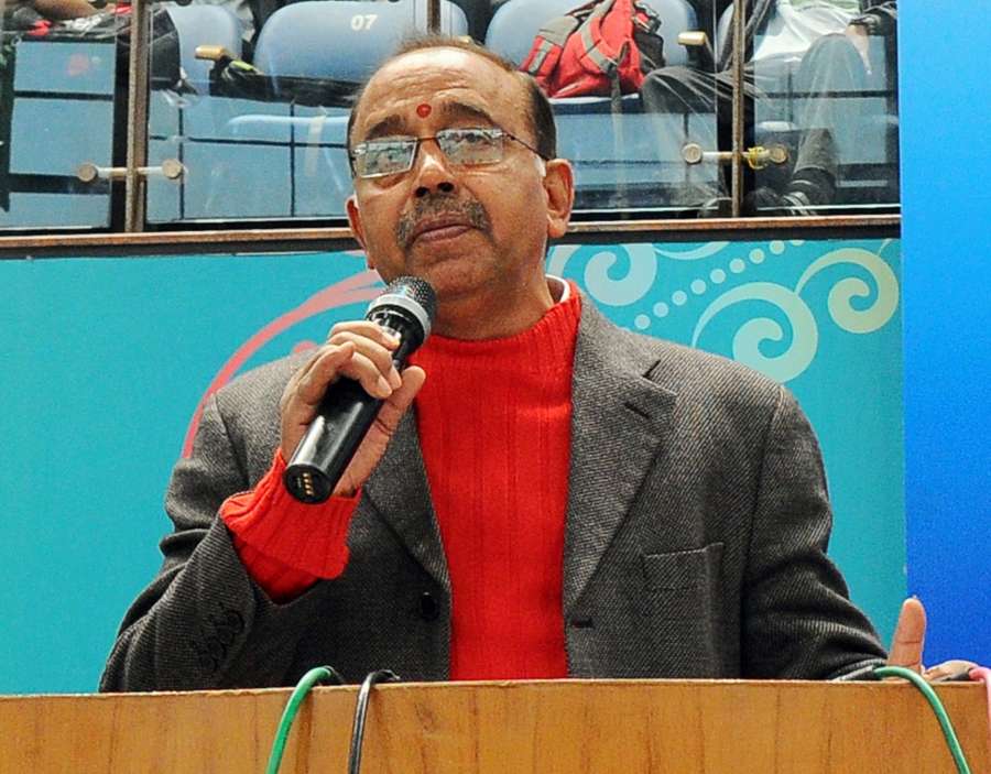 New Delhi: Union Sports Minister Vijay Goel addresses at the inauguration of the Khelo India National LevelCompetitions, in New Delhi on Jan 15, 2017. (Photo: IANS/PIB) by . 