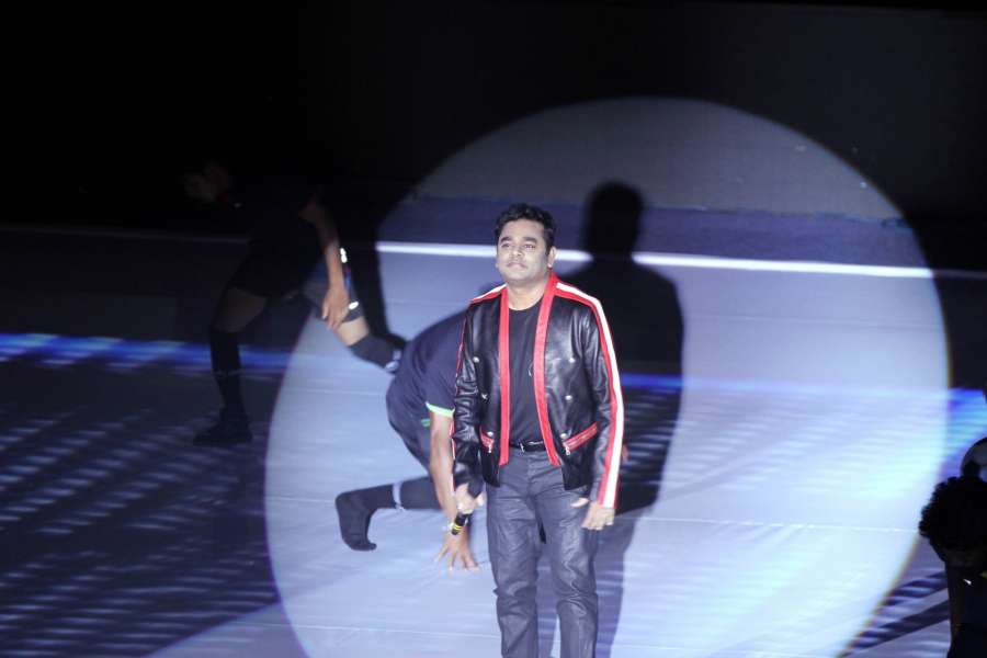 Chennai: Composer AR Rahman performs at the inaguration of Premier Futsal in Chennai on July 15, 2016. (Photo: IANS) by .