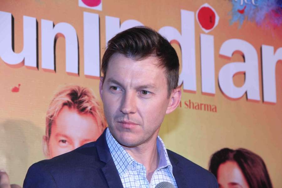 Mumbai: Former Australian cricket player turned actor Brett Lee during the promotion of upcoming film Unindian in Mumbai, on July 28, 2016. (Photo: IANS) by . 
