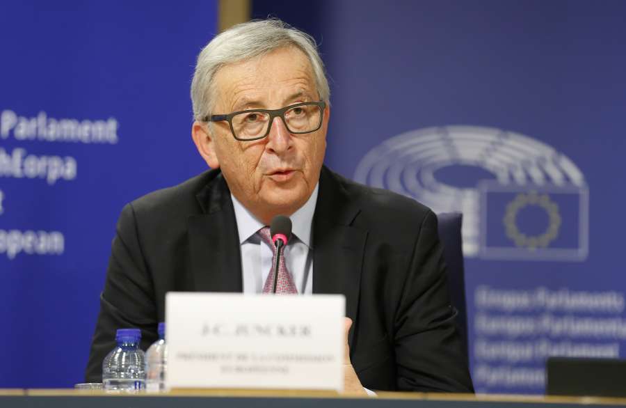 BELGIUM-BRUSSELS-EU-PARLIAMENT-JUNCKER-TAJANI-WHITE PAPER-PRESS CONFERENCE by .