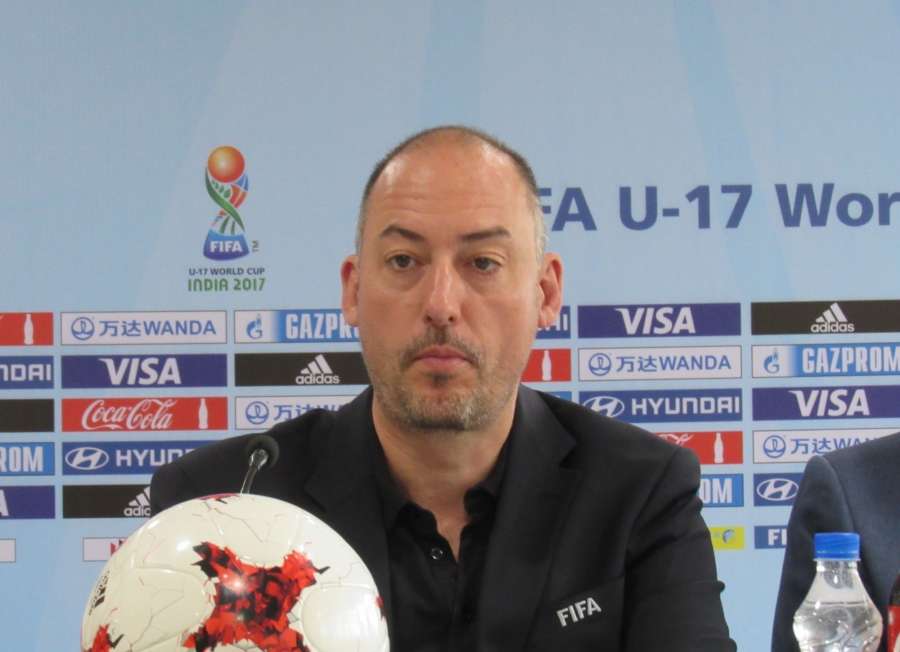 New Delhi: FIFA - Head of Tournaments -U-17 World Cup- Jaime Yarza addresses a press conference in New Delhi on March 22, 2017. (Photo: IANS) by .