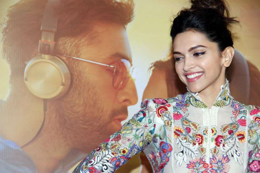Mumbai: Actress Deepika Padukone during the celebration of music of film Tamasha, in Mumbai on Oct. 31, 2015. (Photo: IANS) by .