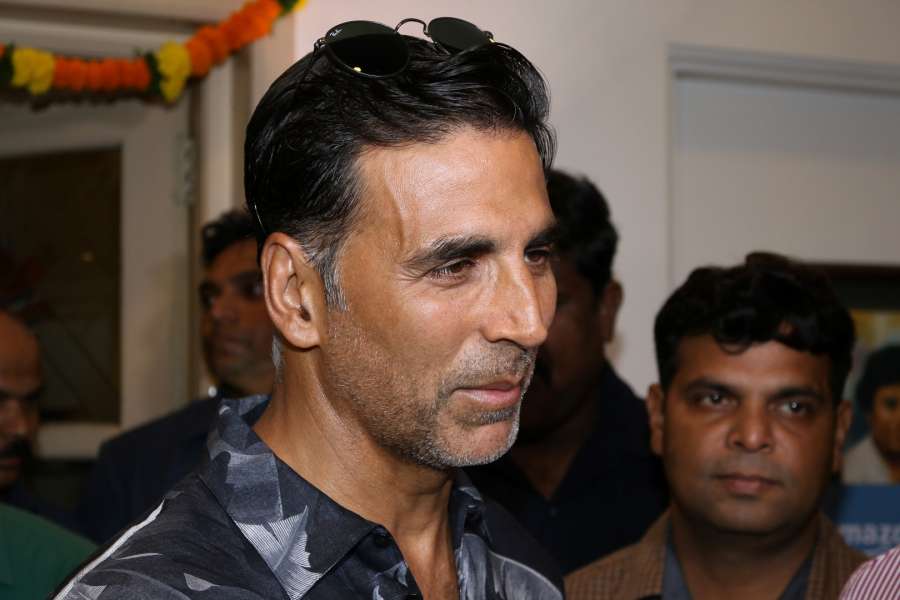 Mumbai: Actor Akshay Kumar during the launch of a book written by IPS officer K. Vijay Kumar on executed bandit Veerappan in Mumbai on April 19, 2017. (Photo: IANS) by . 