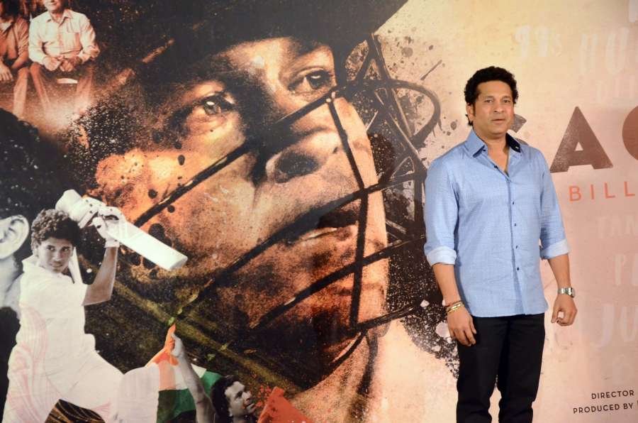 Mumbai: Cricket legend Sachin Tendulkar at the trailer launch of "Sachin A Billion Dream" - a biographical film on him in Mumbai on April 13, 2017. (Photo: IANS) by . 