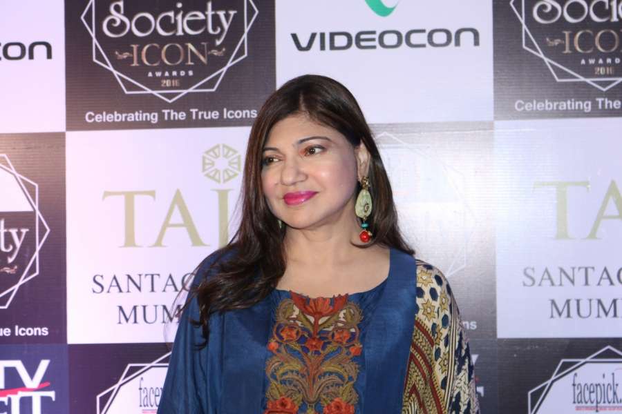 Mumbai: Singer Alka Yagnik during Society Icon Awards, on Oct 2, 2016. (Photo: IANS) by . 
