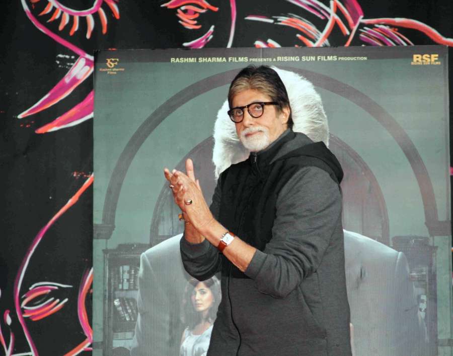 Mumbai: Actor Amitabh Bachchan during the song promotion of film Pink at Mithibai College Umang Festival 2016 in Mumbai on Aug 17, 2016 (Photo: IANS) by . 