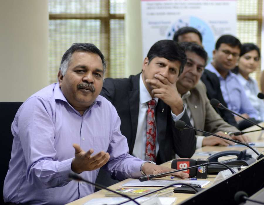 New Delhi: FSSAI CEO Pawan Aggarwal during a programme organised to announce "Project Clean Street Food" - a strategic partnership between Food Safety and Standards Authority of India (FSSAI) and Coca-Cola India, in New Delhi on March 27, 2017. (Photo: Zuhaib Mohammad/IANS) by . 