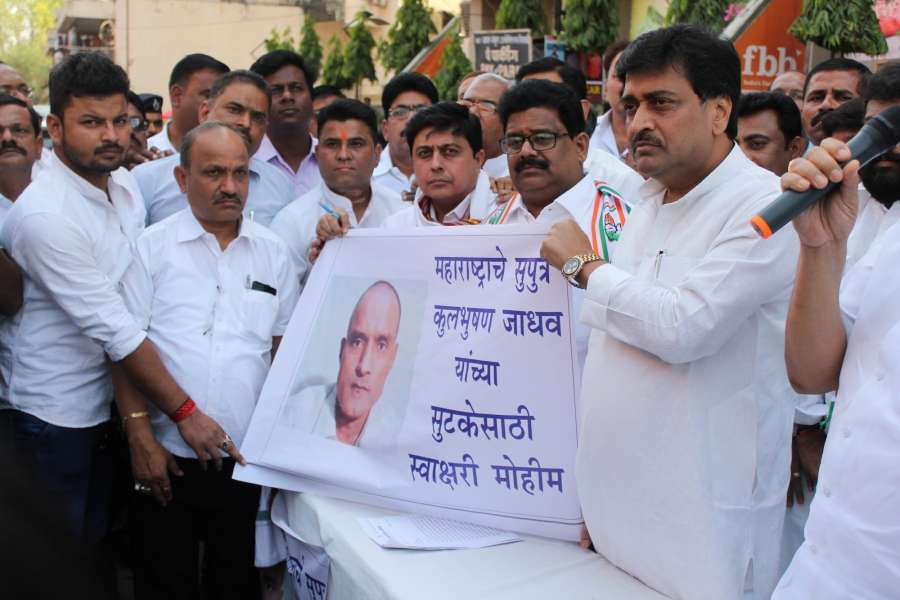 Nagpur: People participate in a signature campaign after a Pakistani Field General Court Martial awarded the capital punishment to former Indian Navy officer Kulbhushan Jadhav, in Nagpur on April 12, 2017. Jadhav was arrested on March 3, 2016, reportedly in Balochistan. He has been accused of "involvement in espionage and sabotage activities against Pakistan". (Photo: IANS) by . 