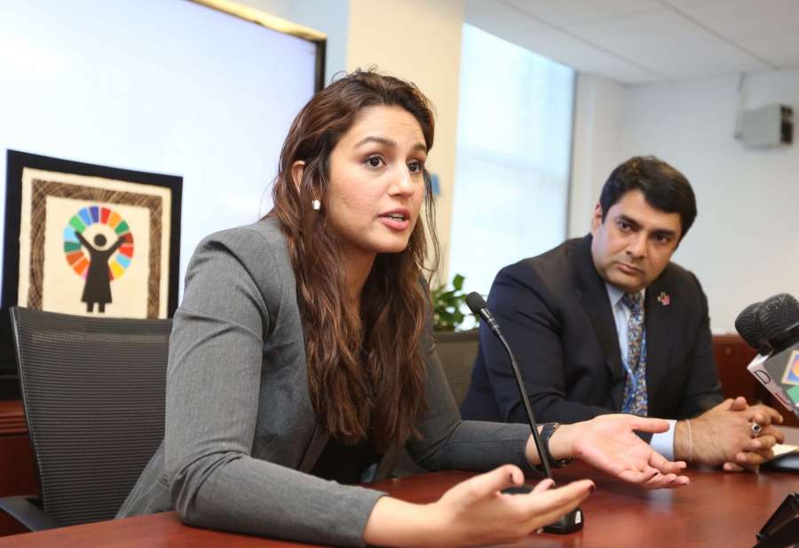 United Nations: Actress Huma Qureshi at United Nations Headquarters where she talked about on "Representation Of Women In Media" on March 24, 2017. (Photo: Mohammed Jaffer/IANS) by . 