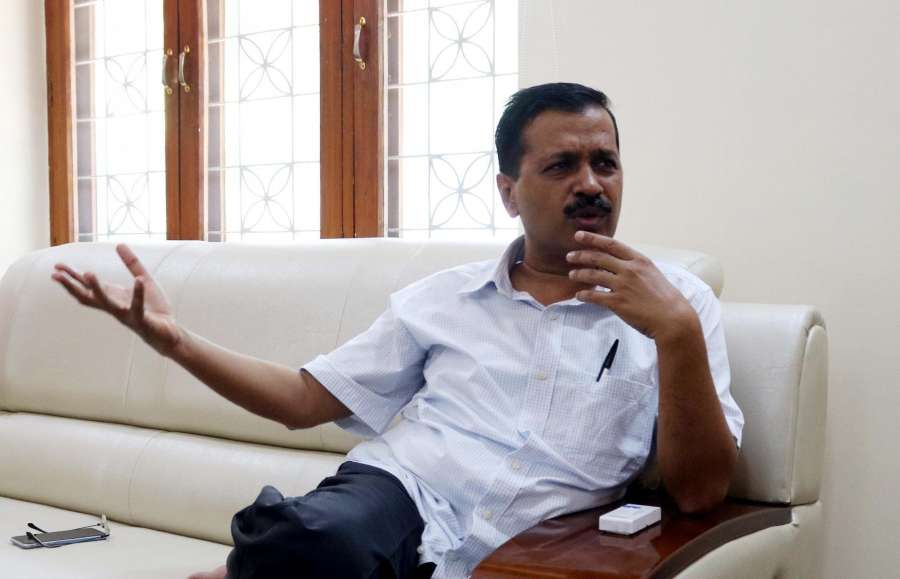 New Delhi: Delhi Chief Minister Arvind Kejriwal during an interview with IANS in New Delhi on April 22, 2017. (Photo: Bidesh Manna/IANS) by . 