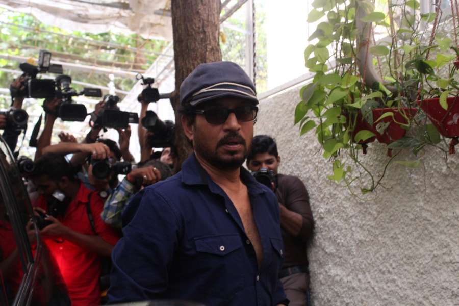 Mumbai: Actor Irrfan Khan spotted at Sunny Super Sound studio in Mumbai on March 30, 2017. (Photo: IANS) by .