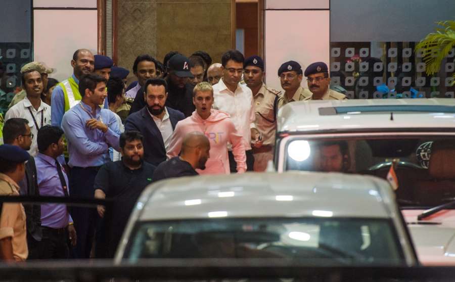Mumbai: Singer Justin Bieber arrives at Mumbai Airport on May 10, 2017. He is on "Purpose World Tour" to promote his fourth album, the critically-acclaimed "Purpose", in which he has experimented with more adventurous electronic sounds.(Photo: IANS) by .
