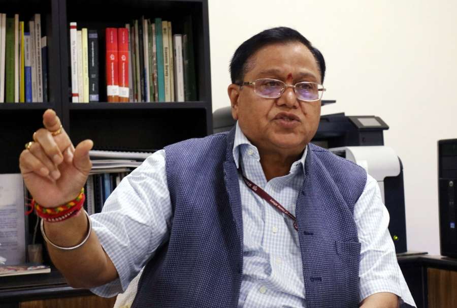 New Delhi: NITI Aayog member V K Saraswat during an interview with IANS in New Delhi on April 24, 2017. (Photo: Bidesh Manna/IANS) by .