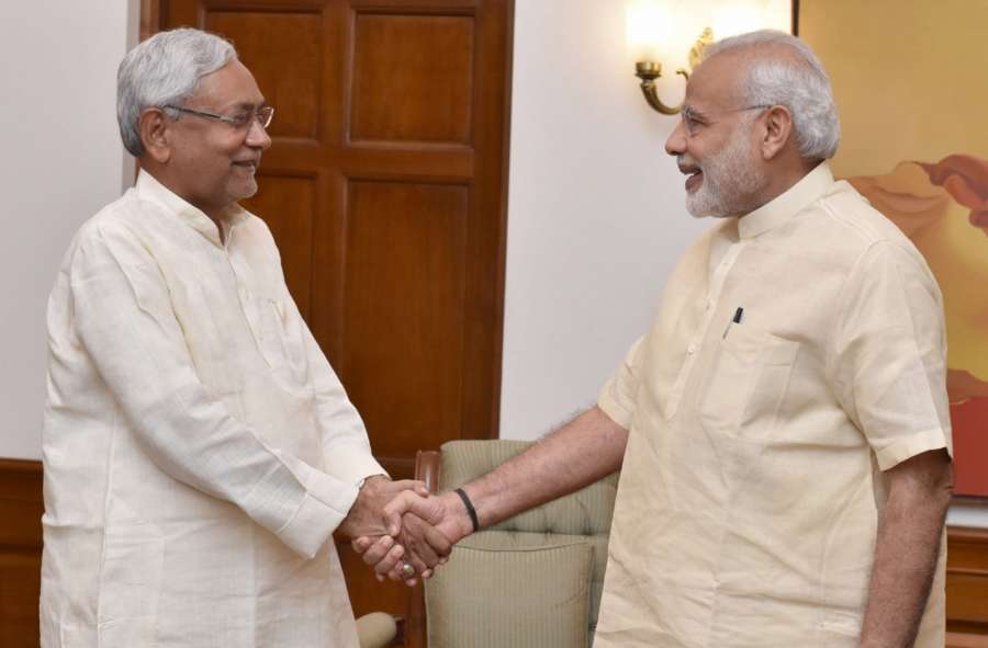 New Delhi: Bihar Chief Minister Nitish Kumar calls on the Prime Minister Narendra Modi, in New Delhi on Aug 23, 2016. (Photo: IANS/PIB) by .