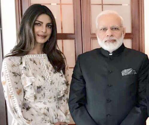 Berlin: A picture shared by Priyanka Chopra on Twitter that shows her meeting Prime Minister Narendra Modi in Berlin, Germany on May 30, 2017. by .