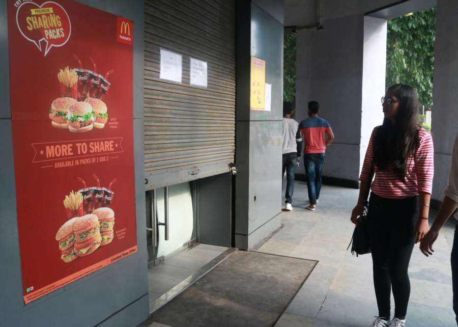 New Delhi: Over 40 McDonald's restaurants suspended their operations in the national capital due to expiry of Eating House Licenses; in New Delhi on June 29, 2017. (Photo: IANS) by . 