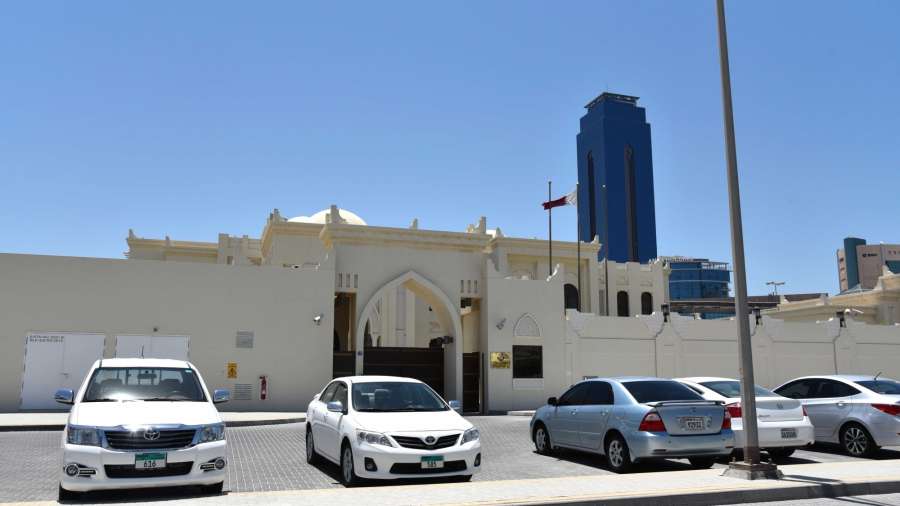 MANAMA, June 5, 2017 (Xinhua) -- Photo taken on June 5, 2017 shows the Embassy of Qatar in Manama, Bahrain. Bahrain announced Monday it cut ties with Qatar, accusing the country of disturbing its security and stability, according to the Bahrain News Agency. (Xinhua/Wang Bo/IANS)(rh) by . 