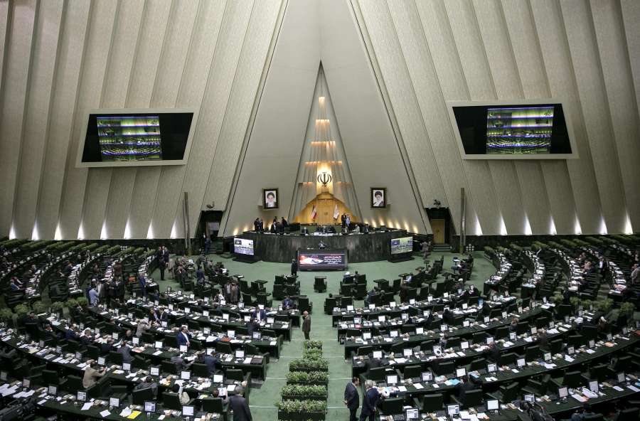 TEHRAN, June 7, 2017 (Xinhua) -- Photo taken on May 31, 2017 shows Iranian lawmakers attend Iranian Majlis (parliament) in Tehran, Iran. Shooting inside the Majlis (parliament) of Iran on Wednesday morning has led to death of at least one security guard and the injury of eight others. In a separate shooting incident, at least two people were injured at the mausoleum of late founder of the Islamic Republic, Ayatollah Ruhollah Khomeini, in the south of the capital Tehran. (Xinhua/Ahmad Halabisaz/IANS)(yk) by . 
