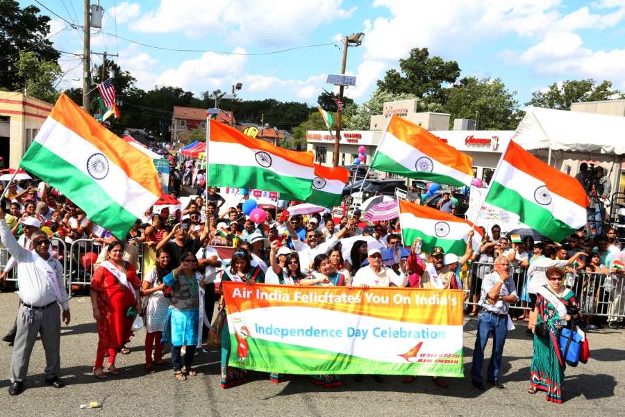 New Jersey: Indian participate during a parade organised on the occasion of India's 70th Independence Daycelebration in New Jersey on Aug 15, 2016. (Photo: Mohammed Jaffer/IANS) by . 