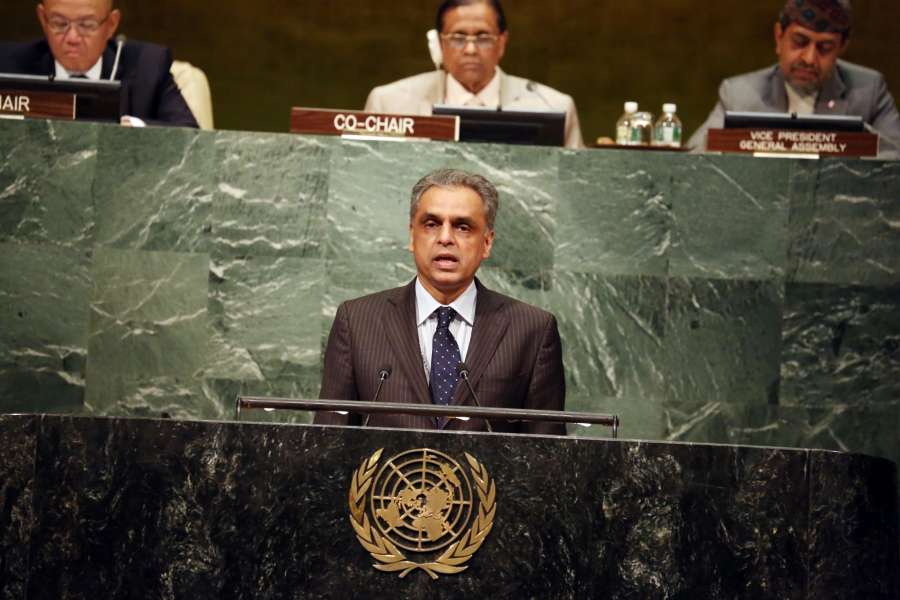 United Nation: India's Permanent Representative to the UN Syed Akbaruddin addresses at "VESAK 2017" at United Nation on May 11, 2017. (Photo: Mohammed Jaffer/IANS) by . 