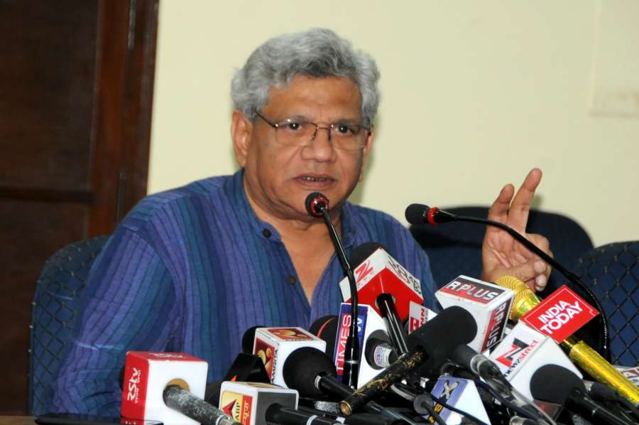 New Delhi: CPI-M General Secretary Sitaram Yechury addresses a press conference in New Delhi on June 7, 2017. (Photo: IANS) by .
