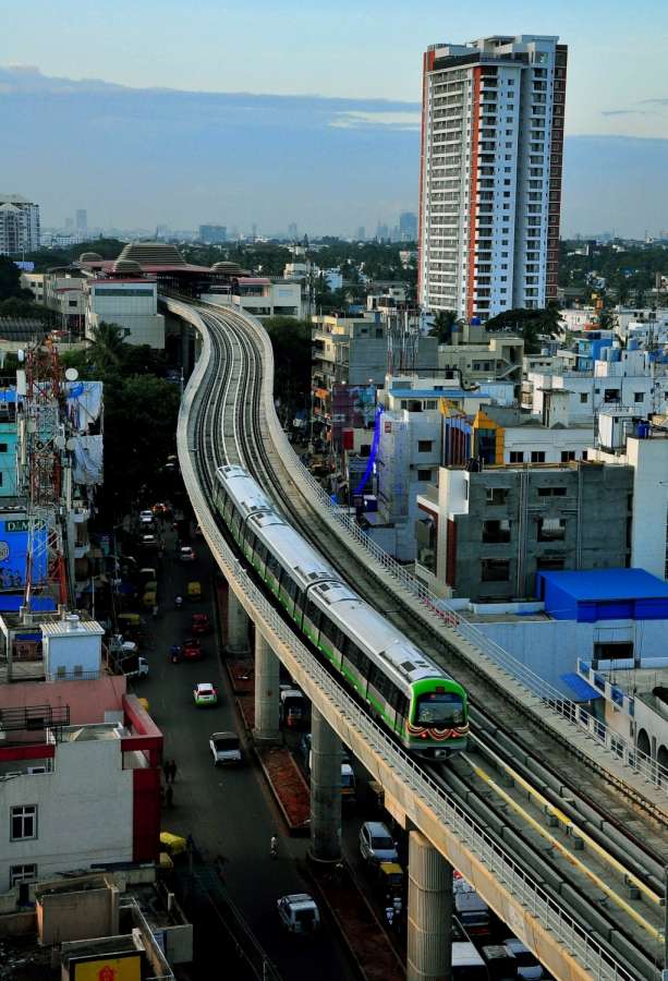 Green Line of Bengaluru's Namma Metro train service. (File Photo: IANS) by . 