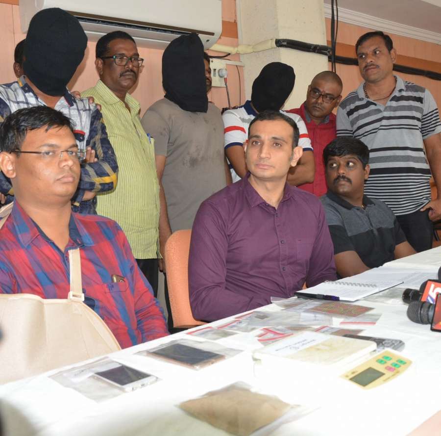 Hyderabad: Hyderabad police displays 800 blots of LSD and MDMA seized from drug peddlers in Hyderabad on July 10, 2017. (Photo: IANS) by .