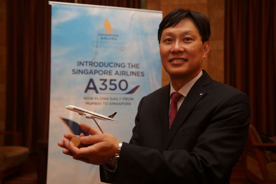 Mumbai: Singapore Airlines (India) General Manager David Lim at the launch of A350 services in India; in Mumbai on June 30, 2017. (Photo: IANS) by . 