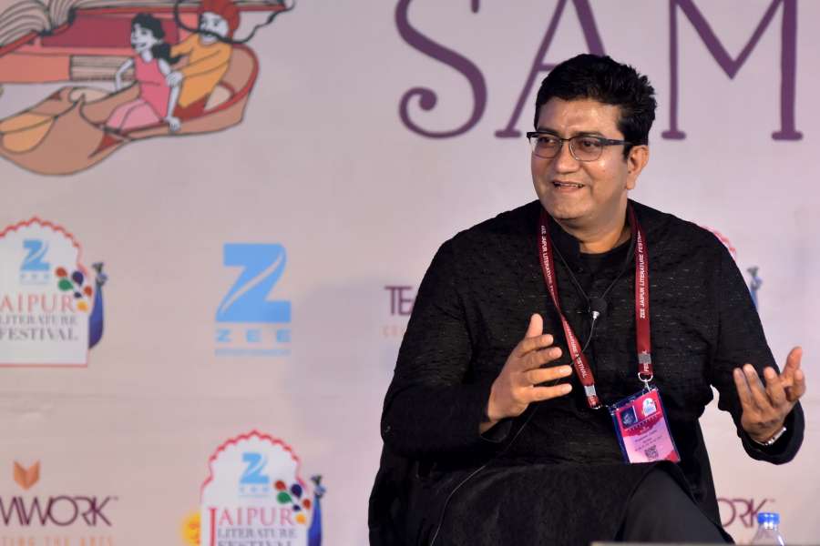 Jaipur: Indian lyricist, screenwriter and poet Prasoon Joshi at Jaipur Literature Festival (JLF) being held at Diggi Palace in Jaipur, on Jan 22, 2017. (Photo: Ravi Shankar Vyas/IANS) by .