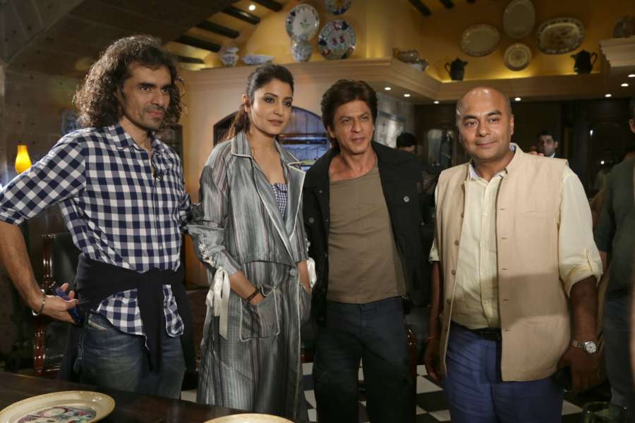 New Delhi : Filmmaker Imtiaz Ali with actors Anushka Sharma and Shah Rukh Khan during a press conference regarding their upcoming film "Jab Harry Met Sejal" in New Delhi, on Aug 2, 2017. (Photo: Amlan Paliwal/IANS) by .